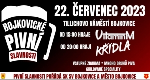 Pivní slavnosti - sobota 22.7.2023 na Tillichově náměstí!